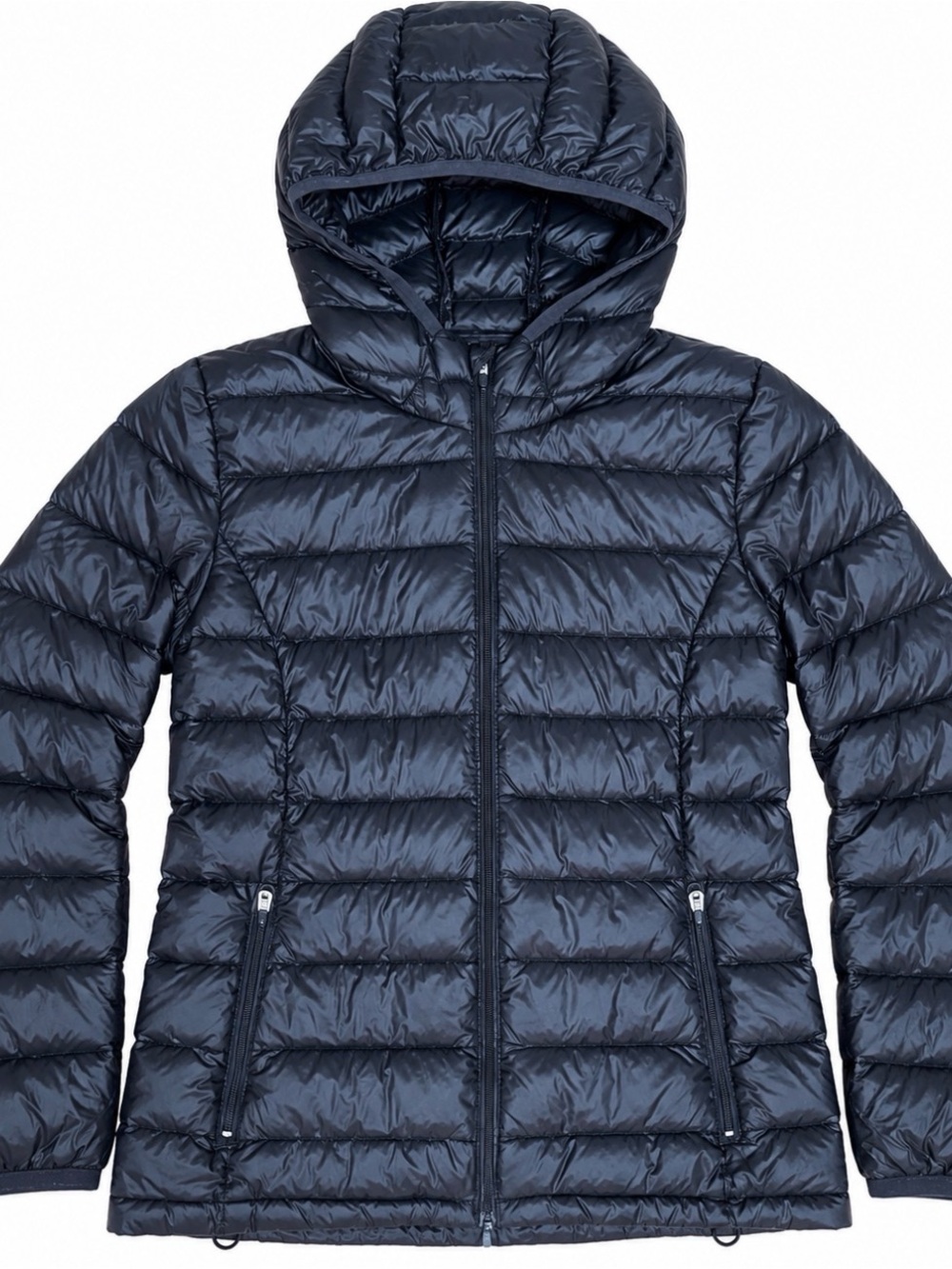 TNA Bonita Black Quilted Hooded Puffer Jacket